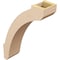 Ekena Millwork 5-inch W x 16-inch D x 22-inch H Lafayette Rough Cedar Woodgrain TimberThane Knee Brace, Primed BRCUR05X16X22LFTRCPR - alternate 2